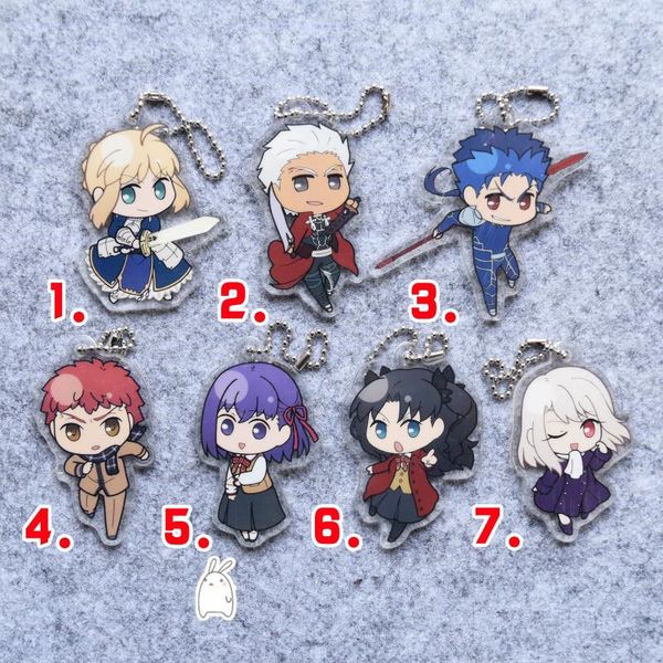 

fgo fate/grand order siegfried gilgamesh heavens feel hf keychain strap wallet phone mobile key belt fashion cute gift creative, Silver