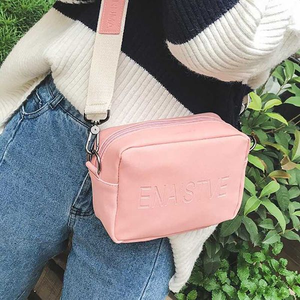 

girl women's handbag fashion simple small square bag 2020 high-quality pu leather mobile phone shoulder bags