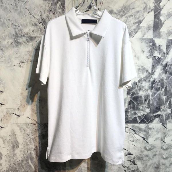 

19ss твердые простые футболки поло бизнес классические футболки высокого качества мода спорт с короткими рукавами мужчины женщины лето улица, White;black