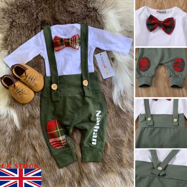 

newborn baby boys gentleman long sleeve strap romper red flower grows jumpsuit outfit 0-24m, White