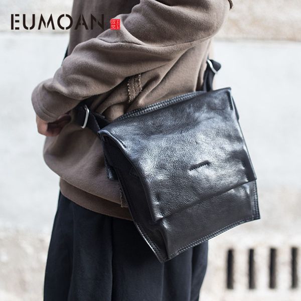 

eumoan women's new autumn and winter fashion tide leather cold shoulder single shoulder bag