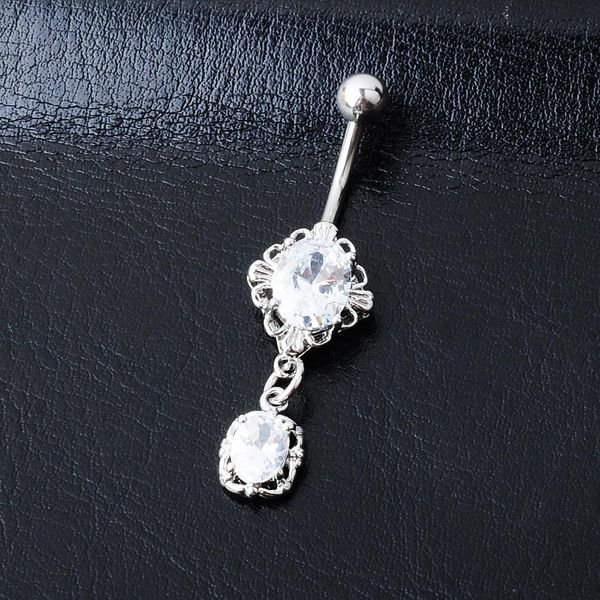 

d0001 (1 color) belly style ring style belly button ring navel rings body piercing jewelry dangle accessories fashion charm retail, Silver