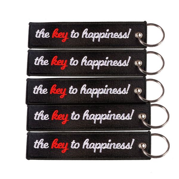 

car keychains for motors the key to happiness letter lucky chain bijoux gifts tag porte clef oem keyring key chains llavero, Silver
