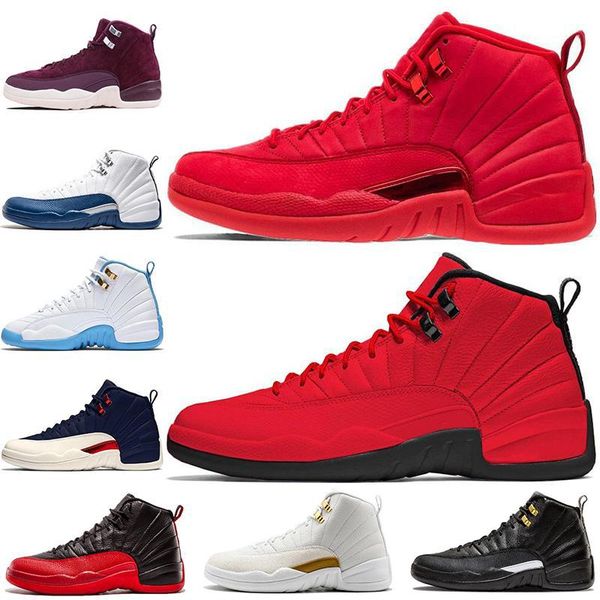 

new gym red 12 12s mens basketball shoes bulls bordeaux flu game college navy taxi the master playoffs psny michigan sports sneakers 7-13