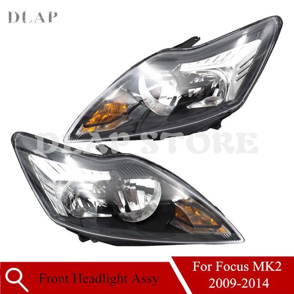 

car front bumper headlamp head light assy halogen black type for focus 2 2009 2010 2011 2012 2013 2014 sedan hatchback