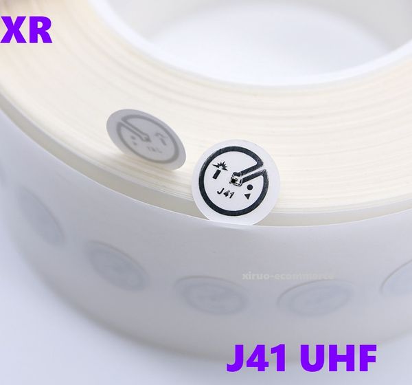 Impinj monza4 j41 adesivo redondo rfid tag uhf adesivo molhado inlay 915mhz 868mhz epc 6c adesivo passivo RFID molhado etiqueta de papel de inlay 15mm