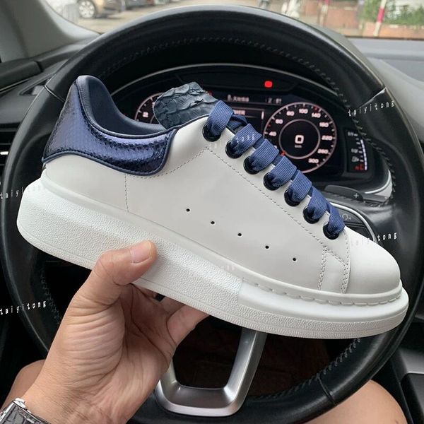 

new fashion shoes leather platform comfortable sneakers womens mens flat casual shoes leisure dress shoes daily sneaker eur36-45 with box, Black