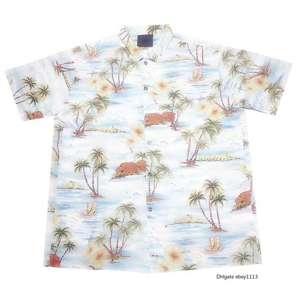 

mens designer dress shirts summer beach mens short sleeve fashion leisure street holiday hawaiian coat promotion fast shipping, White;black