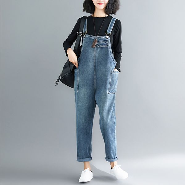 

summer rompers women jeans jumpsuit large size loose casual denim rompers womens jumpsuits wide leg casual denim overalls, Black;white