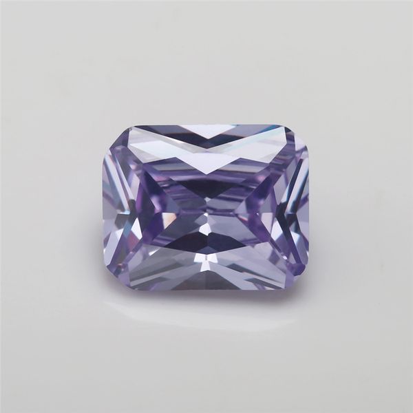 

2x3~13x18mm 5a grade lavander color octangle shape cubic zirconia stone emerald cut loose cz stone synthetic gems, Black