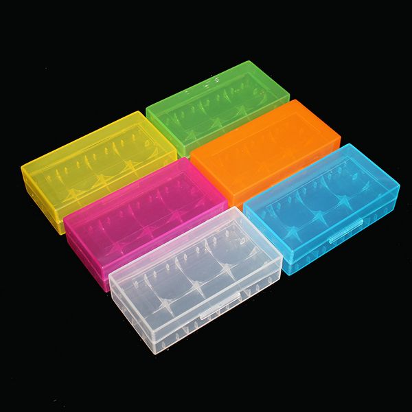 

portable carrying box 18650 battery case storage acrylic box colorful plastic safety box for 18650 battery and 16340 battery(6 color