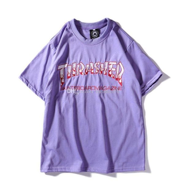 

thrasher мужская дизайнерская футболка мужчины женщины роскошные высокое качество с коротким рукавом трэшер мужской дизайнер скейтборд повсе, White;black