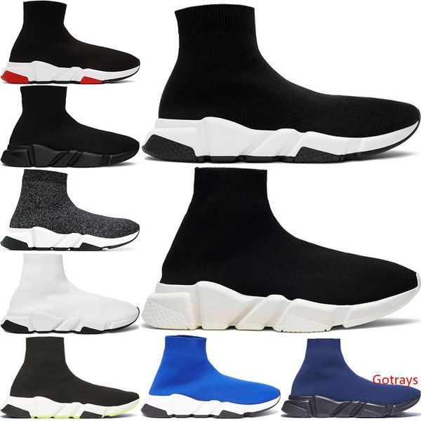 

2020 new paris speed trainers knit sock shoes original luxury designer mens womens sneakers discount casual shoes 36-45