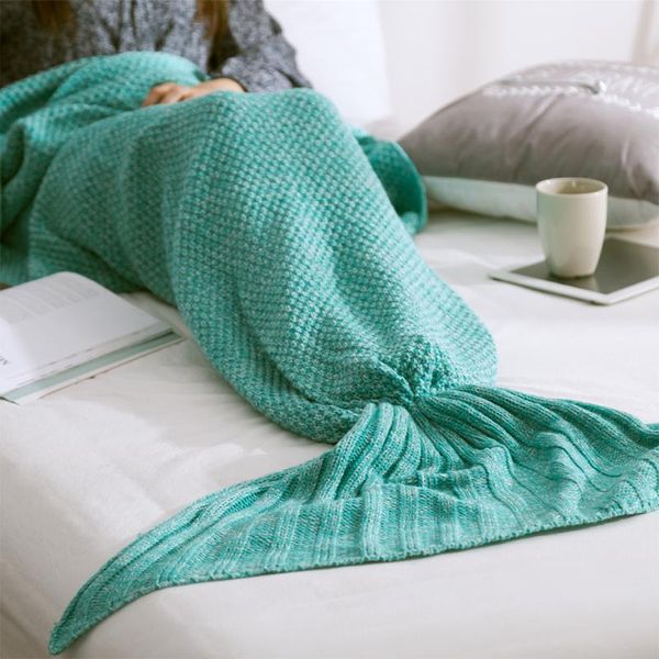 

акриловые носимые mermaid одеяло дети теплый износ ворс носить одеяло