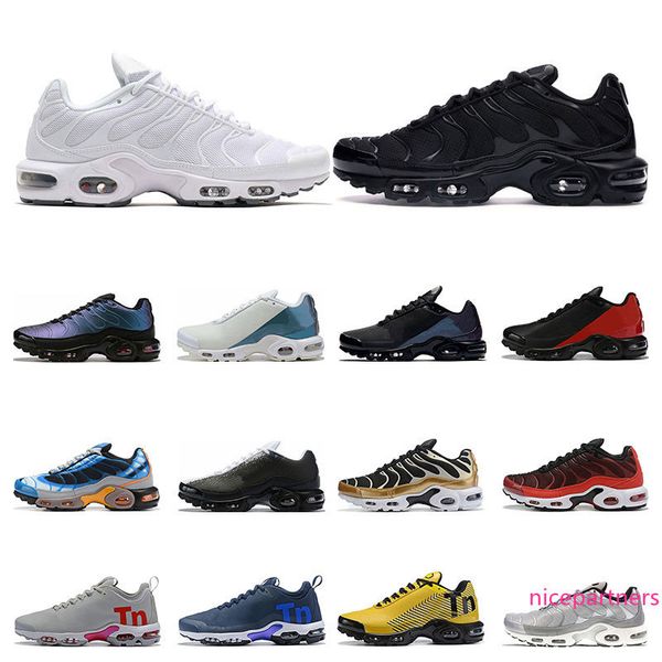 

new arrivel tn plus running shoes for men white black orange volt gold silver bred mens sports sneakers trainers size 40-46