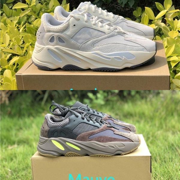 

2020 authentic 700 v2 vanta fu6684 wave runner kanye west dark grey suede 3m reflective men women casual shoes sports sneakers static 5 -1, Black