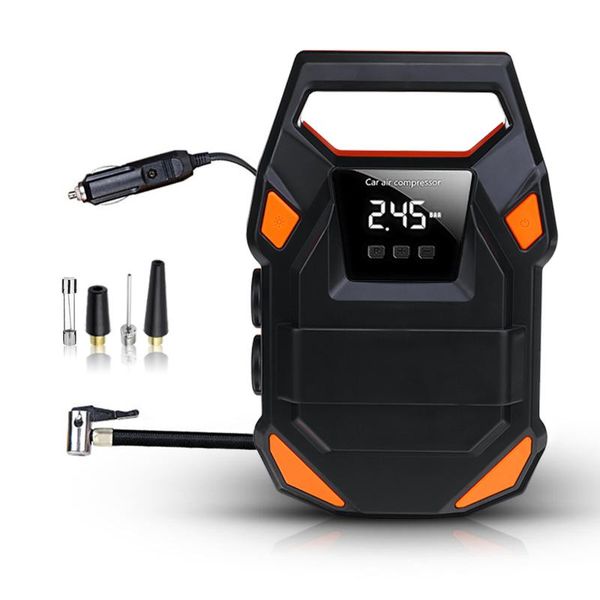 

12v car digital tire inflator air pump portable car air compressor pump screen 150 psi led light for motorcycles bicycle