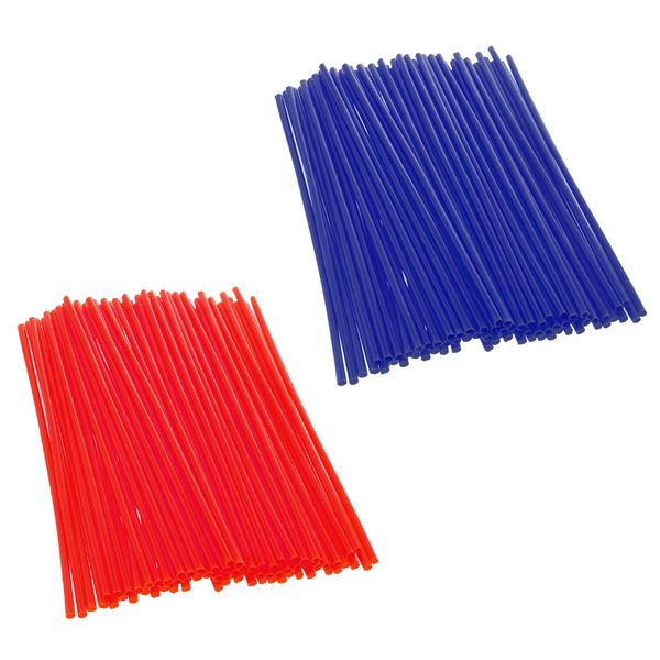 

motocross dirt bike wheel rim spoke wraps skins cover 72pcs red + 72pcs blue