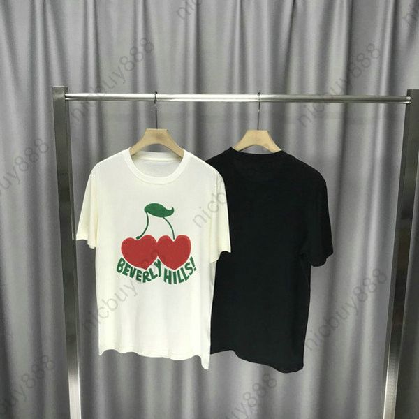 

2020 fashion designer luxury summer mens italy clothing t-shirt simple letter strawberry love print tshirt casual cotton tee t shirt, White;black