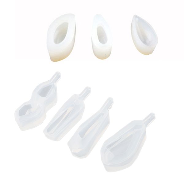 

7 pack transparent white silicone molds diy resin jewelry making necklace pendant ring pendant casting mould craft tool