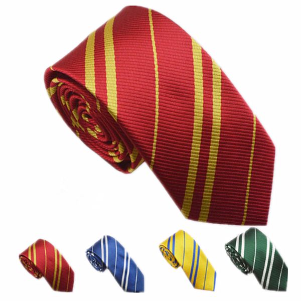 

1pcs adults&child gryffindor slytherin potter tie 6.5cm skinny slim college style cosplay costume accessories harris necktie party supplies, Blue;purple