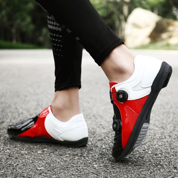 

new men road bike bicycle shoes anti-slip breathable cycling shoes triathlon athletic sport amateur zapatos bicicleta, Black
