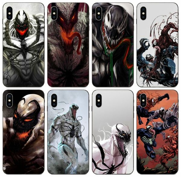 

tongtrade] comics manga caricature venom antivenom case for iphone 11 pro x xs max xr 8s 8 7s 7 galaxy j1 s9 huawei y7 p9 redmi note 2 case