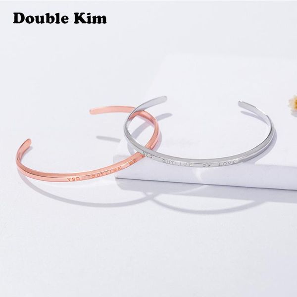 

classic i love you bangle stainless steel bangles for women men charm bracelet fashion jewelry valentine's day gift, Black