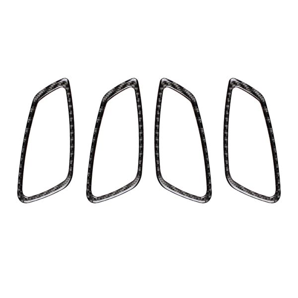 

4 pcs 3d car carbon fiber door handle cover trim decal set for 05-12