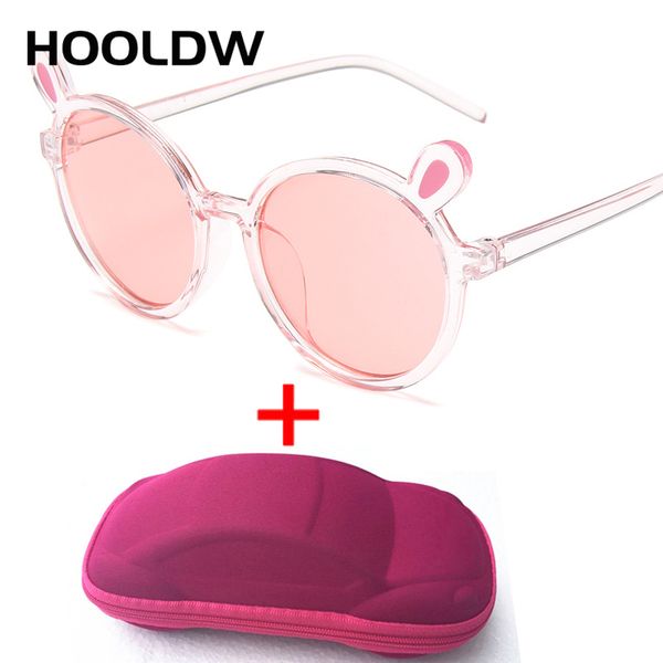 

hooldw cute cat ears kids sunglasses fashion boy girls cartoon children sun glasses baby outdoors goggle glasses uv400 with case, Blue