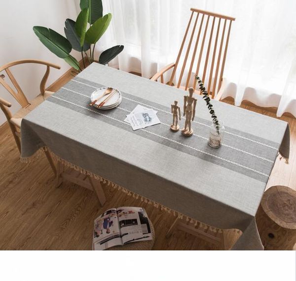 

льняная крышка стола современная декоративная скатерть кисточкой iace прямоугольник скатерть домашняя кухня вечеринка банкетный обеденный ст