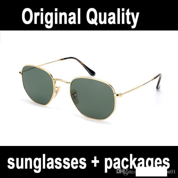 

hexagonal sunglasses flat g15 glass lens sun glasses shades uv400 ray men women sunglasses glasses with all original packages, accessories, White;black