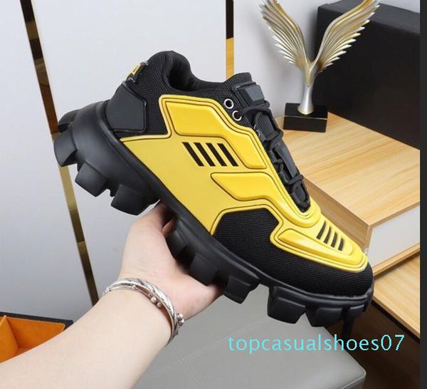 

cloudbust thunder knit sneakers mens luxury designer casual shoes mens classical casual shoes fabric rubber trainers outdoor t07, Black