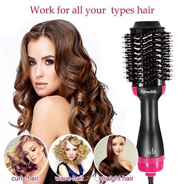 

2 in 1 hair dryer brush electric comb ionic hair brush blow blow hair drayer volumizer curler straightener brush