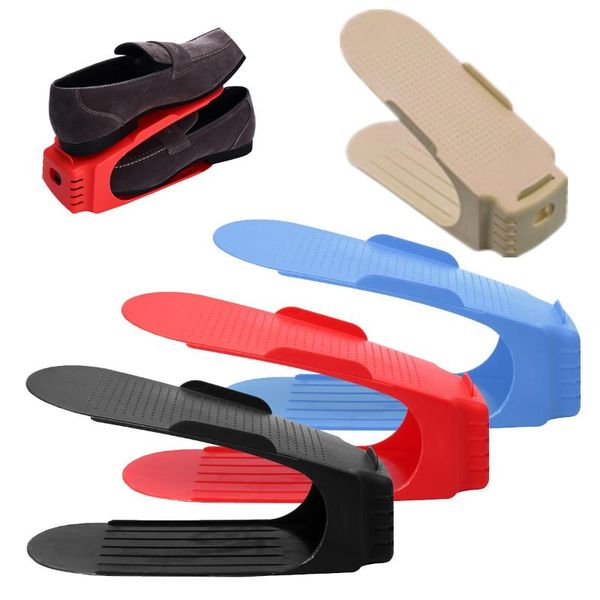 

magic double smart shoes organizer footwear support slot space saving cabinet closet stand shoes storage rack pp durable sho