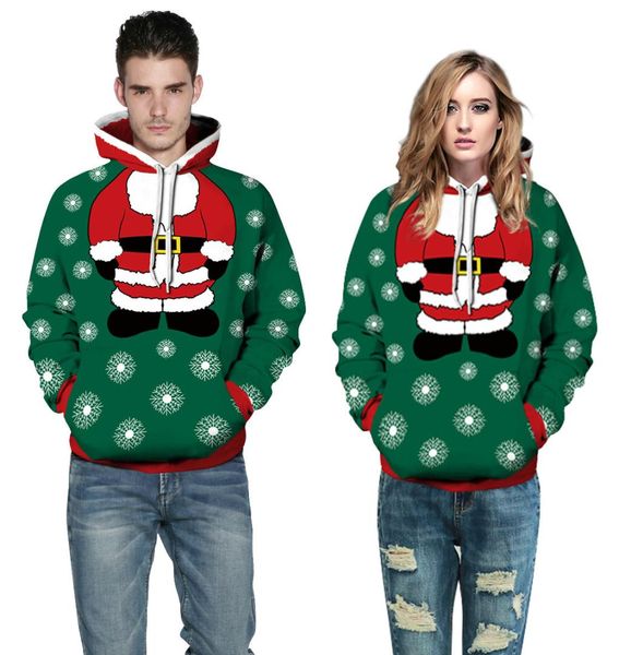 

funny christmas sweatshirts men women printing casual loose couple oversized hoodies new fashion woman hooded pullovers clothes