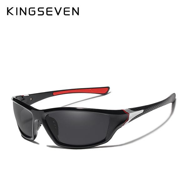 

kingseven sunglasses men designer men sun glasses travel driving male square night vision glasses eyewear, White;black