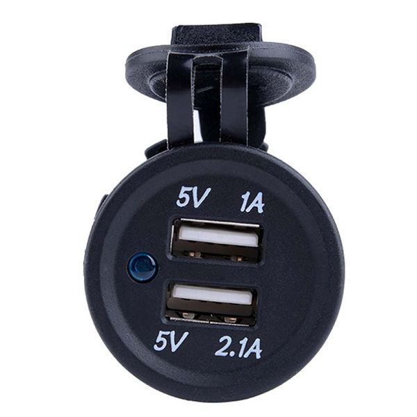 

new styling waterproof 12-24v dual 2 usb car cigarettes lighter socket splitter charger power adapter outlet selling