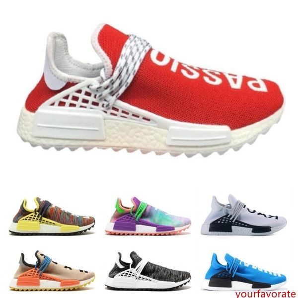 

wholesale human race hu trail x pharrell williams pw men running shoes solar pack afro holi blank canvas women sports mens sneaker trainers