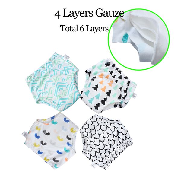 

babyfriend 20 pcs washable baby training pants 4 layers gauze toilet potty training pants cotton waterproof panties