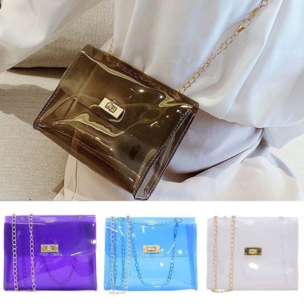 

15#crossbody bags for women transparent bag clear jelly shoulder messenger summer handbag sac un voyage au pays des merveilles