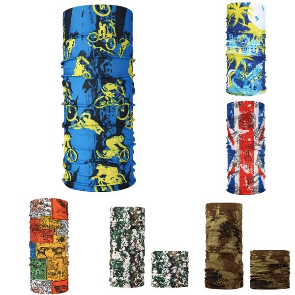 

uf4pi stock, outdoor sport neck skull bicycle fishing scarf bandanas shield bandana mask headband face scarf ring headwear bicycle balaclava, Black