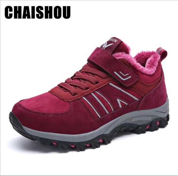 

d332 winter women snow boots shoes waterproof suede women warm plush krasovki ankle boots female shoes wedge snow, Black