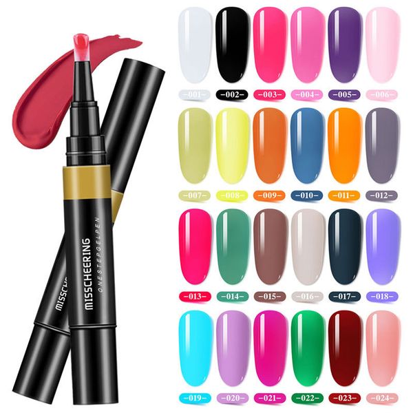 

nail polish pen uv gel polishing led gel paint soaking manicure 3 in 1 nail polish long-acting hybrid coating, Red;pink