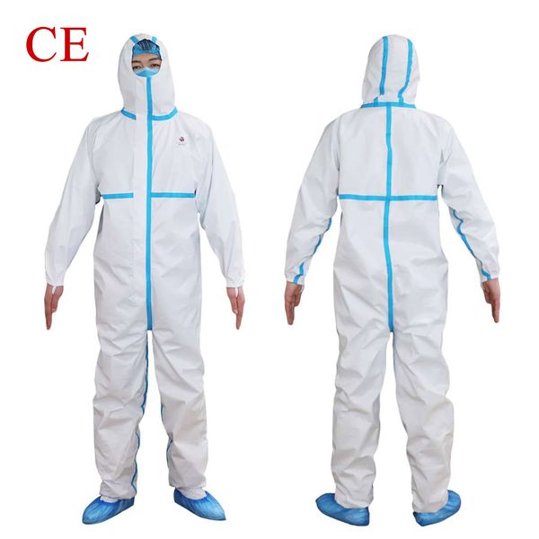 

in stock ce protective clothing personal coverall hazmat suit protection protective disposable clothing disposable hospital safety clothing