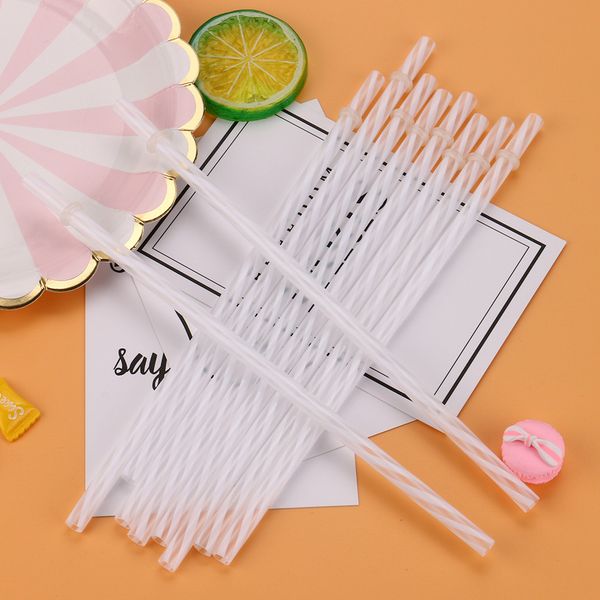 

colorful reusable hard plastic stripe drinking straws wedding birthday party decoration wholesale l4
