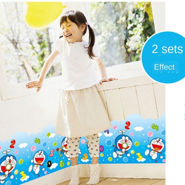 

cartoon baby stickers fifth generation pvc milky white film children's room cartoon removable wall