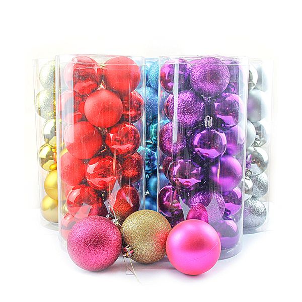 

24pcs christmas balls christmas tree decorations xmas ornaments 4cm/6cm/8cm plastic ball new year gifts home decor balls