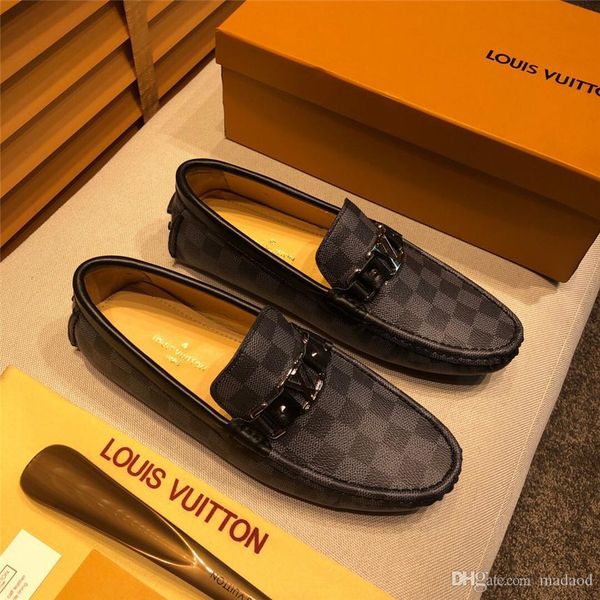 

19ff italian mens shoes casual luxury brands winter warm men loafers geunine leather moccasins breathable slip on boat shoes kkkkk, Black