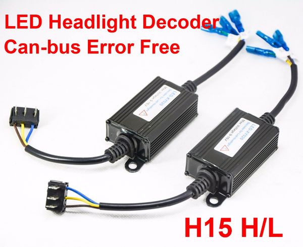 

1 pair h15 led decoder car led headlight warning canceler auto canbus can-bus error fix anti-hyper flashing blinking 12v